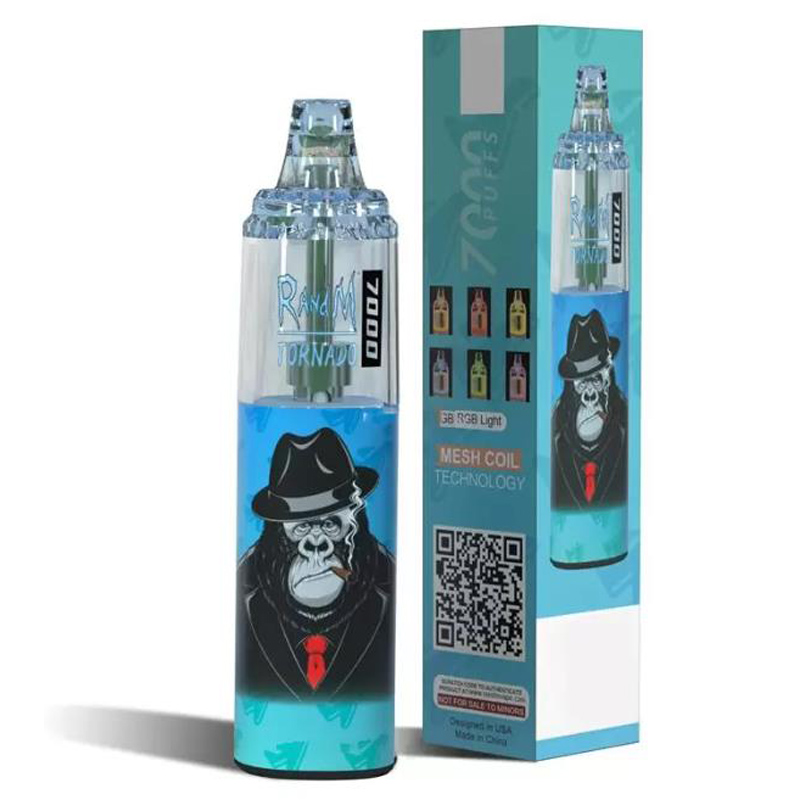 Original RandM Tornado 7000 Puffs Disposable Vape Pen Electronic Cigarettes 14ml Pod Mesh Coil 6 Glowing Colors Rechargeable Air-adjustable 2% 5% Device Vaporizer 7K
Original RandM Tornado 7000 Puffs Disposable Vape Pen Electronic Cigarettes 14ml Pod Mesh Coil 6 Glowing Colors Rechargeable Air-adjustable 2% 5% Device Vaporizer 7K