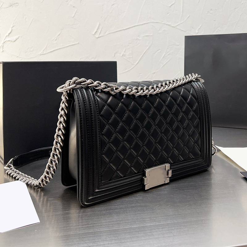 Womens Jumbo Maxi Classic Goatskin Aged Silver Metal Bags Quilted Boy Girls Fashion Chain Strap Crossbody Shoulder Large Capacity, Box
Womens Jumbo Maxi Classic Goatskin Aged Silver Metal Bags Quilted Boy Girls Fashion Chain Strap Crossbody Shoulder Large Capacity, Box