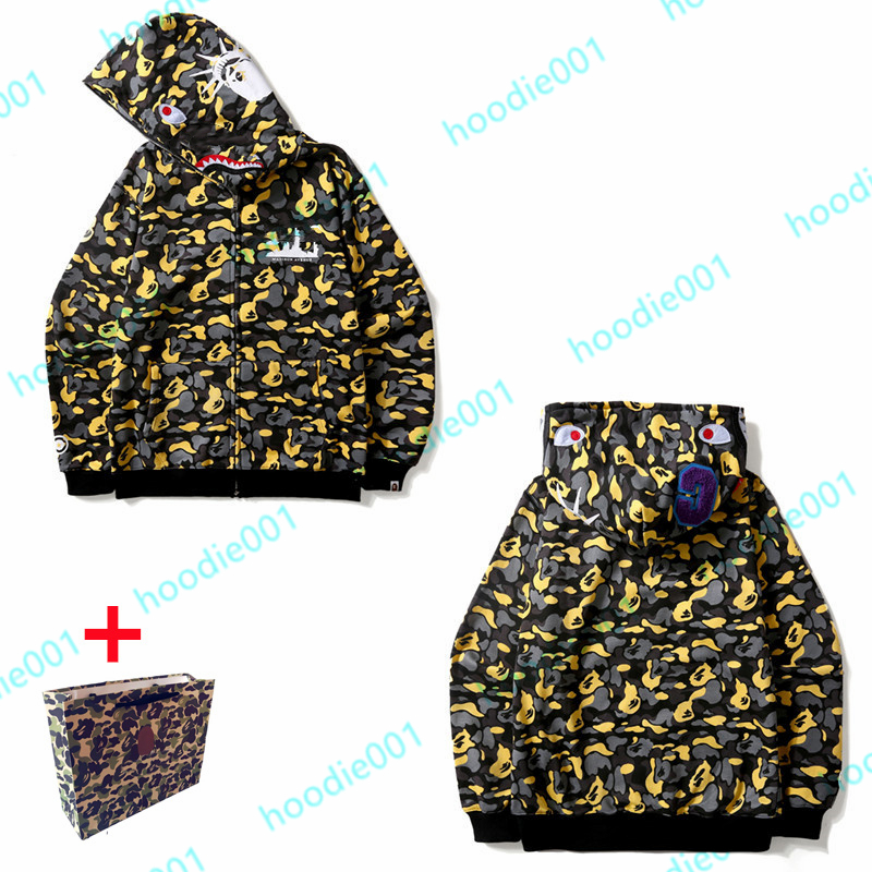 High Quality Apes Men's Hoodies & Sweatshirts Japanese Shark ape head Luminous camo Star galaxy Spots Men and women couples with the same 100% Cotton hoodie 1-3, 1 pcs buttons
High Quality Apes Men's Hoodies & Sweatshirts Japanese Shark ape head Luminous camo Star galaxy Spots Men and women couples with the same 100% Cotton hoodie 1-3, 1 pcs buttons