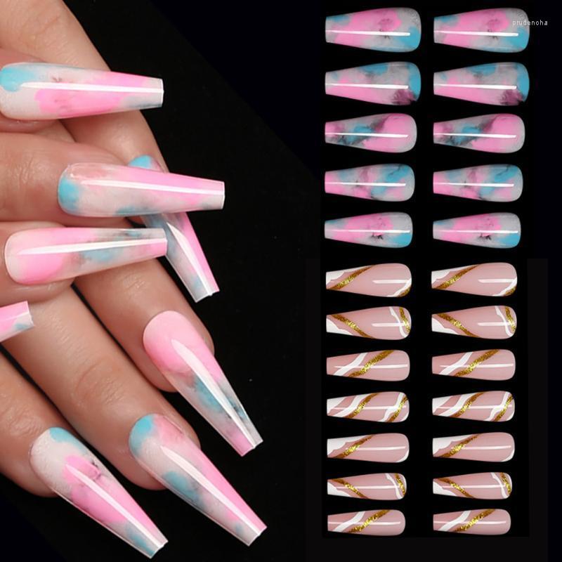 False Nails 24Pcs/boxPink Professional Fake Long Ballerina Half French Acrylic Nail Tips Press On Art Manicure Beauty Too Prud22
False Nails 24Pcs/boxPink Professional Fake Long Ballerina Half French Acrylic Nail Tips Press On Art Manicure Beauty Too Prud22
