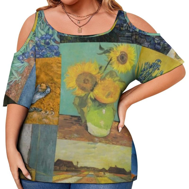 Women' Plus Size T-Shirt Van Gogh Collage T Shirts Sunflowers Print Casual Shirt Short Sleeve Stylish Tees Summer Printed Clothes GiftWomen, Style-15
Women' Plus Size T-Shirt Van Gogh Collage T Shirts Sunflowers Print Casual Shirt Short Sleeve Stylish Tees Summer Printed Clothes GiftWomen, Style-15