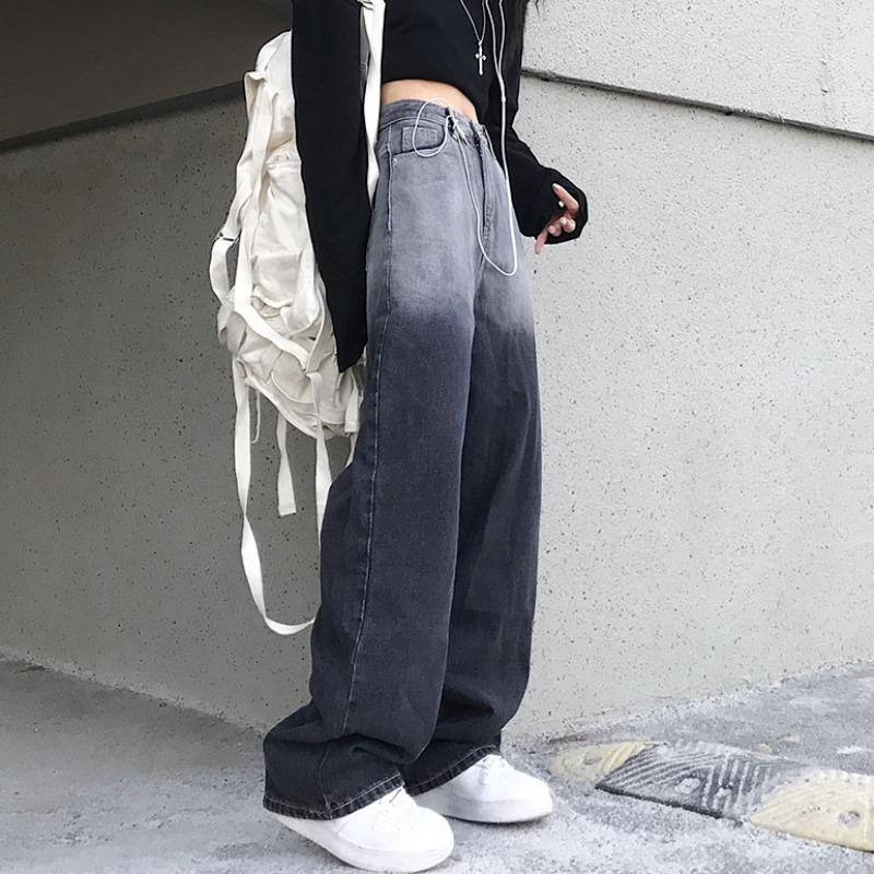 Women' Jeans Retro Gradient Color Women 2022 Washed High Waist Black Straight Pants Street Casual Loose Female TrousersWomen
Women' Jeans Retro Gradient Color Women 2022 Washed High Waist Black Straight Pants Street Casual Loose Female TrousersWomen