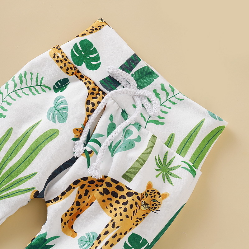 Baby Boy Clothes Set born Cartoon Jungle Print Outfit Hooded Top And Pant Roupa Infantil 2pcs 220326