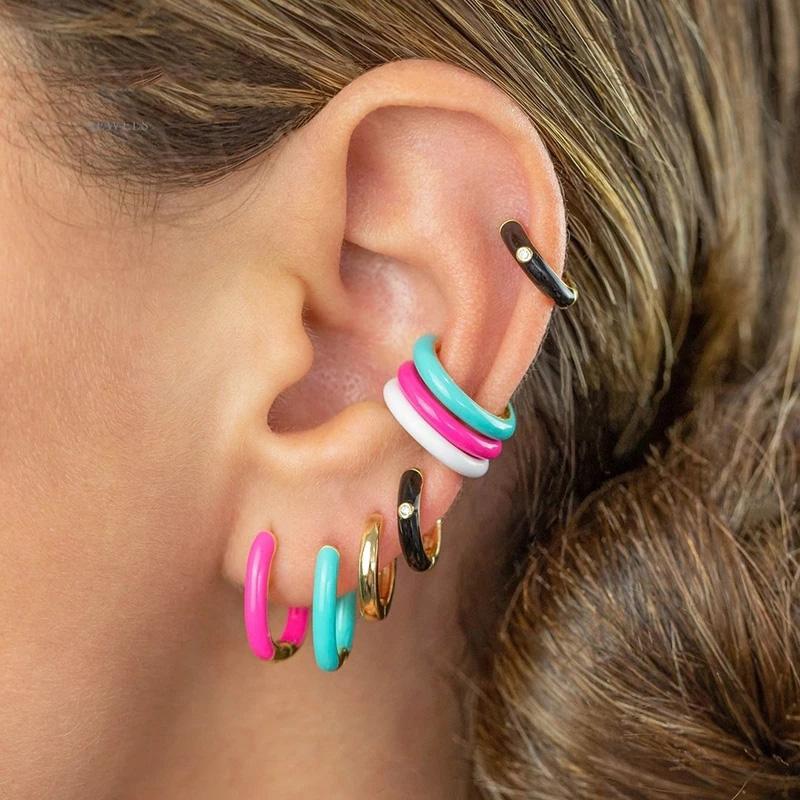 Hoop & Huggie 18k Gold Plated Multiple Color Candy Neon Enamel Colorful Geometric Earrings For Women Charm Party CZ Jewelry GiftsHoop HuggiH
Hoop & Huggie 18k Gold Plated Multiple Color Candy Neon Enamel Colorful Geometric Earrings For Women Charm Party CZ Jewelry GiftsHoop HuggiH