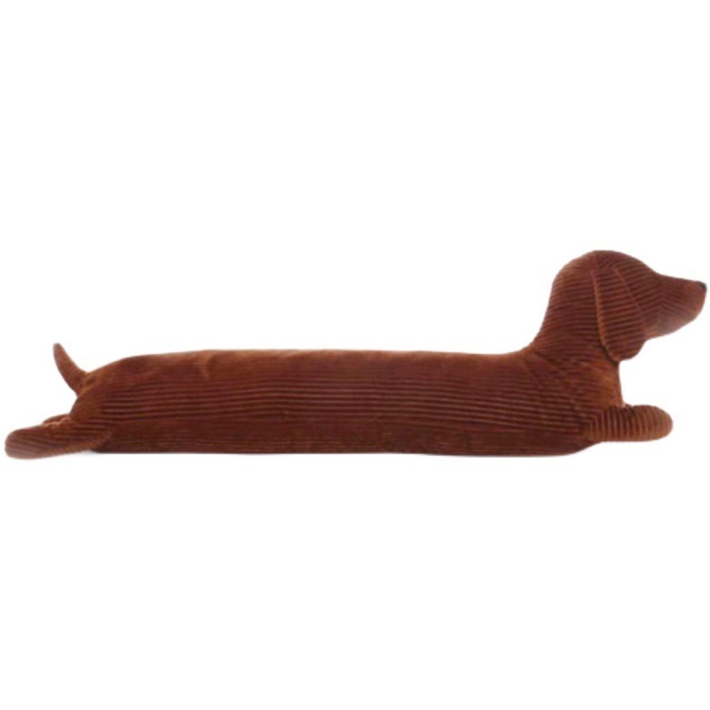 JOYLOVE 55~120cm Dachshund Dog Cushion Lovers Brown Cute British Short-legged Dachshund Dog Pillow Cushion Sofa Gift Plush doll 220406