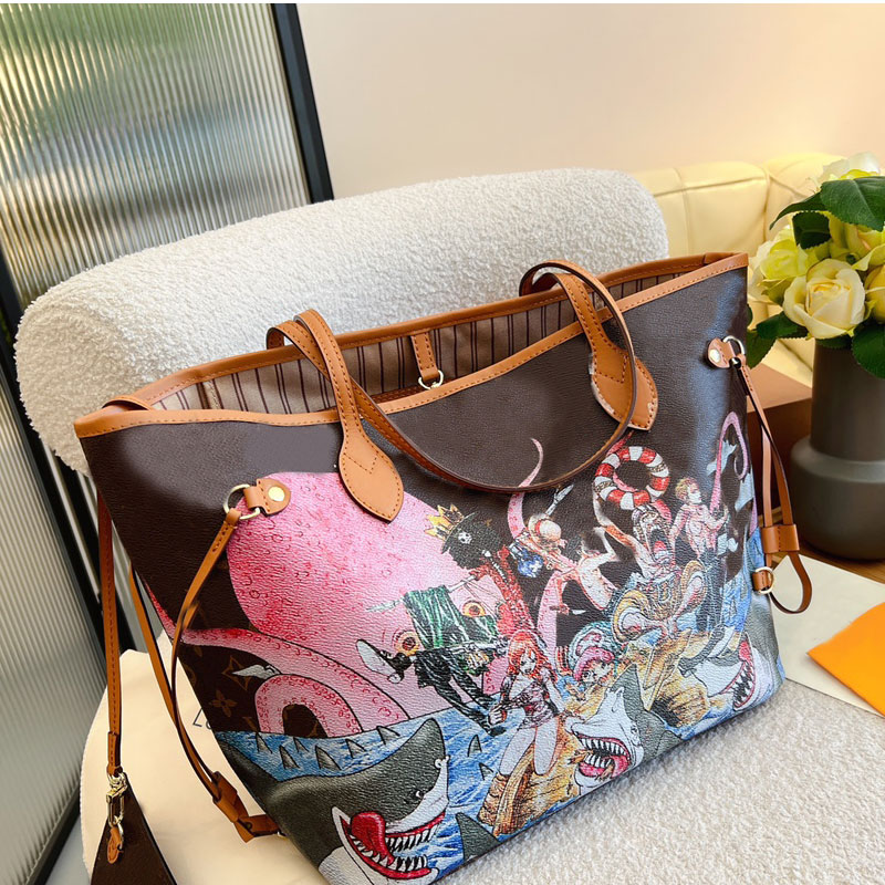 Cowhide Shopping Bag Shoulder Tote Bags Large Capacity Handbags Purse Classic Letters Cartoon Printing Interior Stripes Zipper Pocket Crossbody Clutch Wallets, Chocolate
Cowhide Shopping Bag Shoulder Tote Bags Large Capacity Handbags Purse Classic Letters Cartoon Printing Interior Stripes Zipper Pocket Crossbody Clutch Wallets, Chocolate