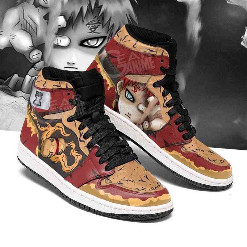 Gaara Sneakers Anime Custom Shoes Sand Village, Others