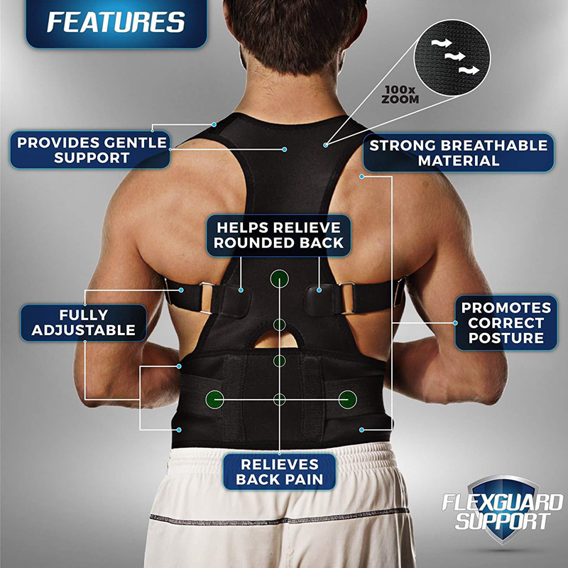 Magnetic Posture Corrector Brace Supporter Shoulder Back Support Belt Menwomen Braces And Support Belt Shoulder Posture 220816