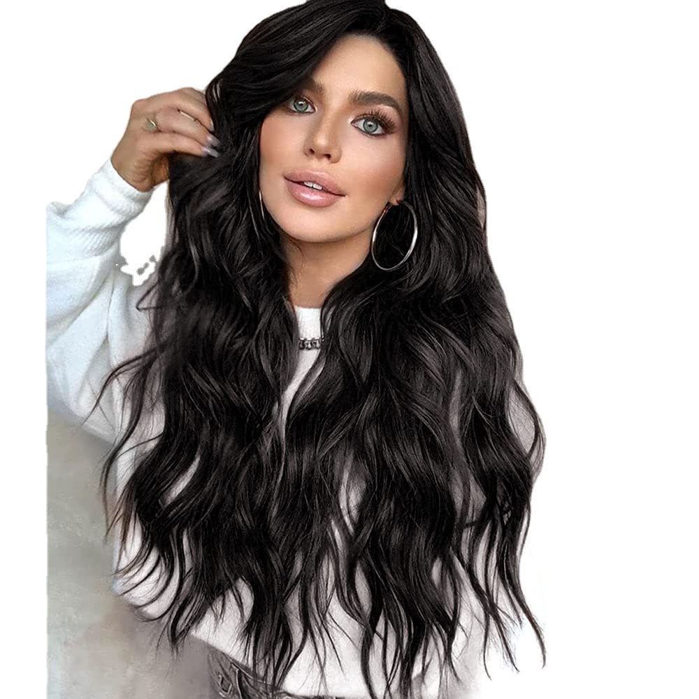 Wig Long Wave Lace Front Synthetic Large Wavey Hair wig for Womens