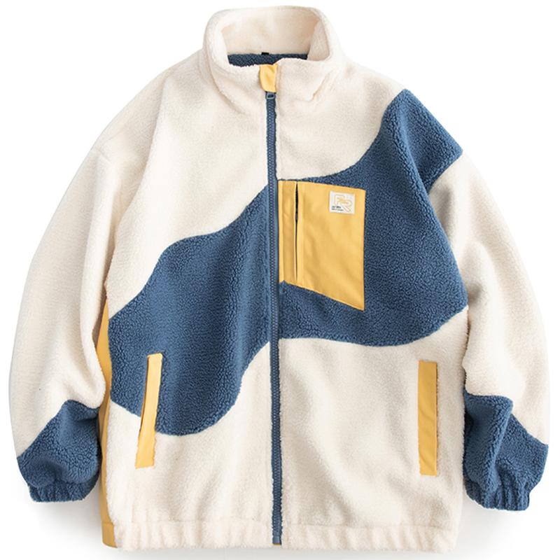 Men' Jackets Harajuku Color Block Zipper Lambswool Jacket Men Women Winter Sherpa Fleece Cotton Padded Coat Streetwear OutwearMen, Black
Men' Jackets Harajuku Color Block Zipper Lambswool Jacket Men Women Winter Sherpa Fleece Cotton Padded Coat Streetwear OutwearMen, Black