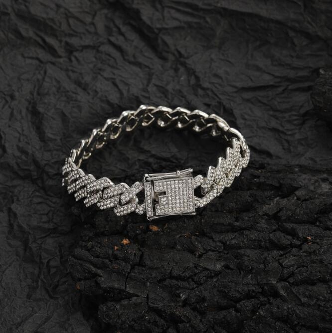Punk Rock 14mm Round Stainless Steel Cuban Miami Link Chain Bracelet for Men Rapper Gold Silver Color Gift
