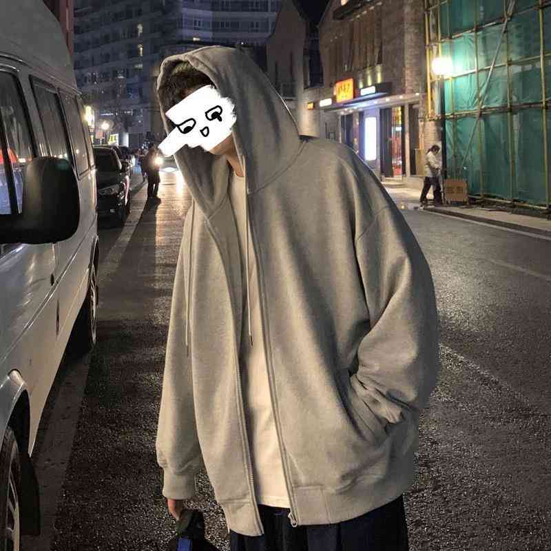 Men' Hoodie, Sweater Zipper, Classic Hip Hop Style, White, Autumn, 11