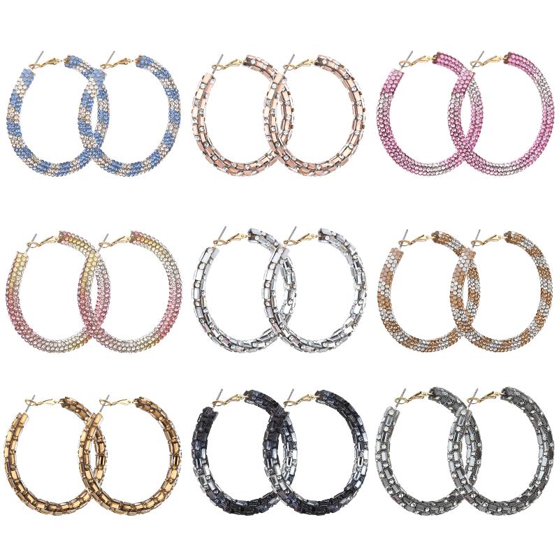 Hoop & Huggie Bling Crystal Earring Fashion Rainbow Solid Color Rhinestone Round Circle Statement For Women GiftHoop
Hoop & Huggie Bling Crystal Earring Fashion Rainbow Solid Color Rhinestone Round Circle Statement For Women GiftHoop
