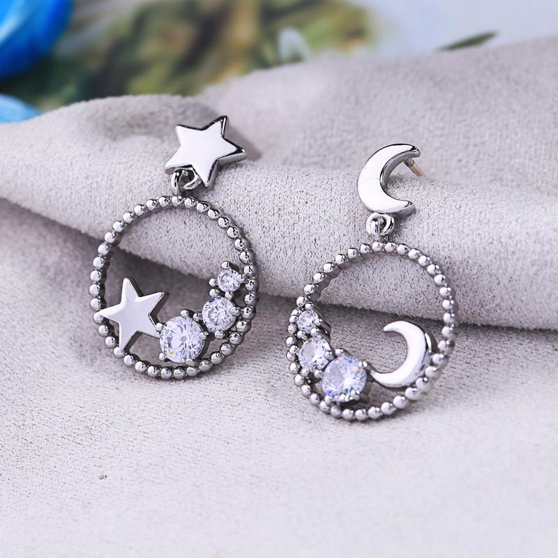 Dangle & Chandelier Asymmetric Luxury Zircon Moon Star Round Circle Drop Earrings For Women Gift White Gold Color Fashion Brass AccessoriesD
Dangle & Chandelier Asymmetric Luxury Zircon Moon Star Round Circle Drop Earrings For Women Gift White Gold Color Fashion Brass AccessoriesD