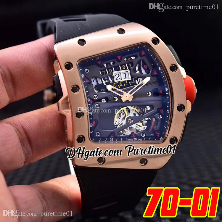 Alain Prost F1 Autoamtic Tourbillon Mens Watch Rose Gold Big Date Skeleton Dial Limited Edition Black Rubber Strap Sports Watches Puretime01 7001d4, A3
Alain Prost F1 Autoamtic Tourbillon Mens Watch Rose Gold Big Date Skeleton Dial Limited Edition Black Rubber Strap Sports Watches Puretime01 7001d4, A3