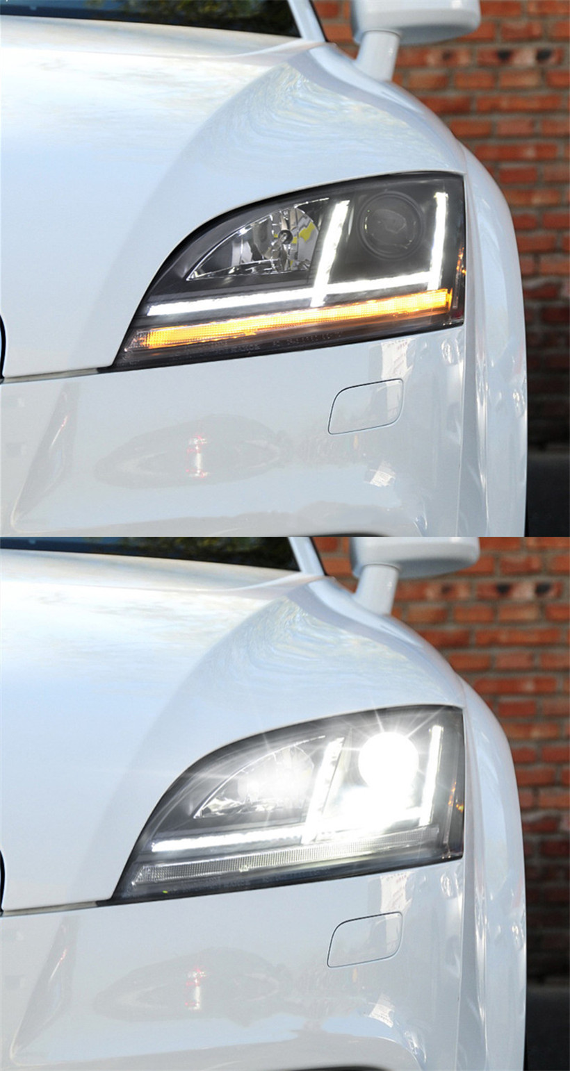 Car Styling Head Lamp For Audi TT Headlights 2006-2012 Headlight LED DRL Signal Lamp Hid Bi Xenon with AFS Auto Accessories