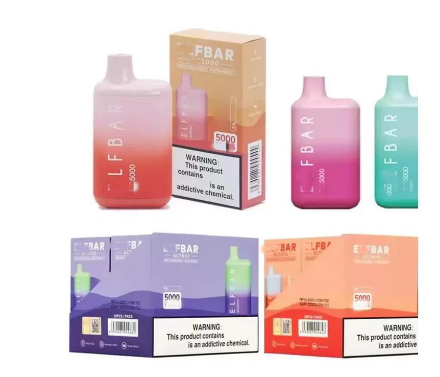 E BAR BC5000 Disposable E cigarettes Pod Device 5000 P 650mAh Rechargeable Battery 10ml Prefilled Cartridge Vape Pen Kit VS Bang XXL
E BAR BC5000 Disposable E cigarettes Pod Device 5000 P 650mAh Rechargeable Battery 10ml Prefilled Cartridge Vape Pen Kit VS Bang XXL