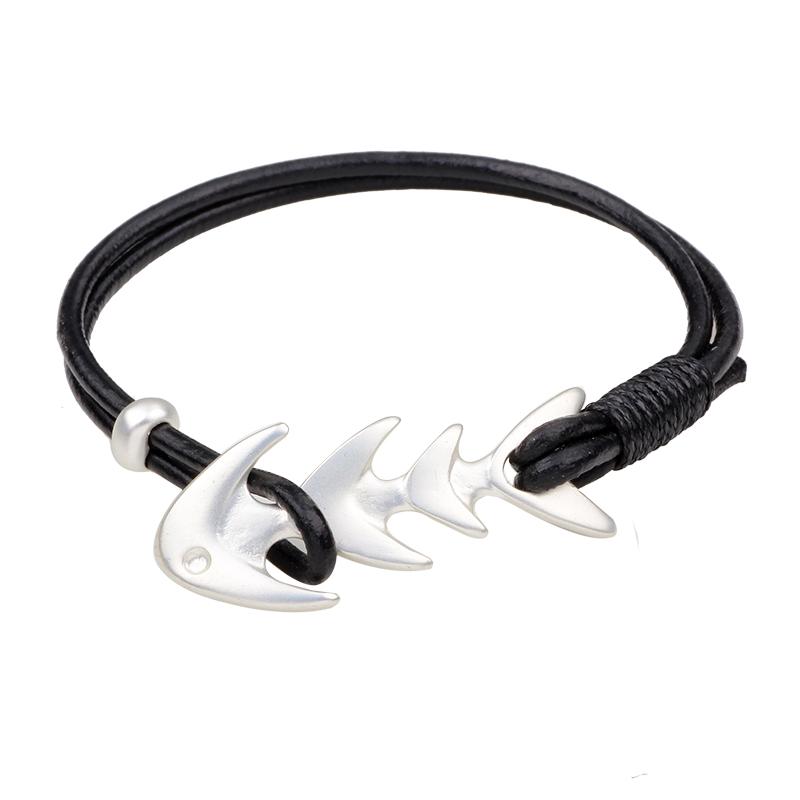 Charm Bracelets 2022 Classic Fashion Fish Bone Bracelet Men Braid Multi-layer Rope Leather For Women Jewelry Gift Vintage Adjustab
Charm Bracelets 2022 Classic Fashion Fish Bone Bracelet Men Braid Multi-layer Rope Leather For Women Jewelry Gift Vintage Adjustab