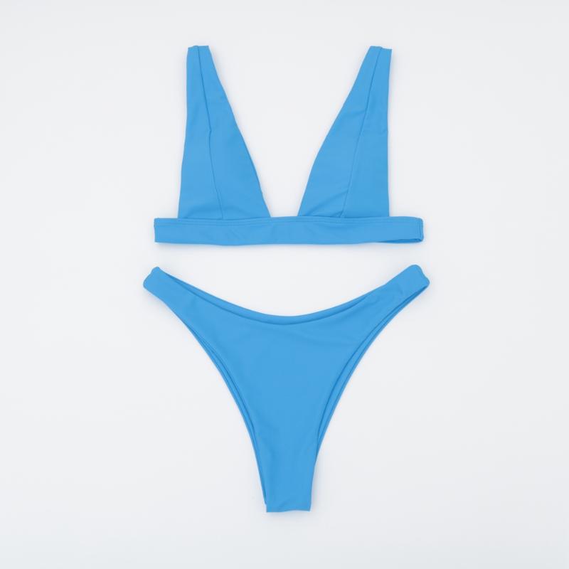 Women's Swimwear Sexy Bikini 2025 Solid Swimsuit Women Push Up Set Brazilian Bathing Suit Summer Beach Wear Swimming XL