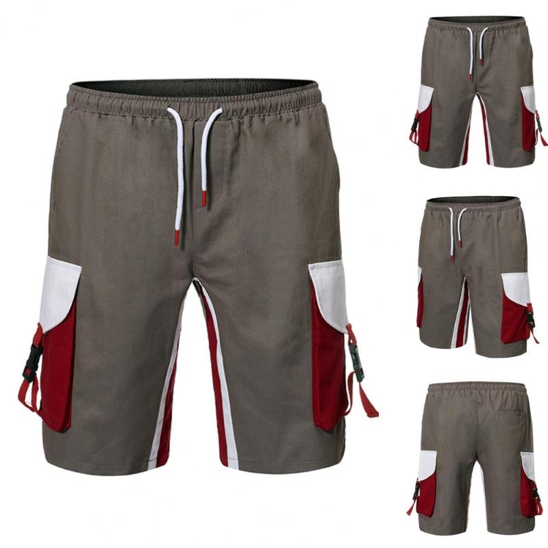 Men's Shorts Contrast Color Drawstring Cargo Mid Waist Multi Pockets Men Elastic Knee Length All Match Loose ShortMen's, Black
Men's Shorts Contrast Color Drawstring Cargo Mid Waist Multi Pockets Men Elastic Knee Length All Match Loose ShortMen's, Black