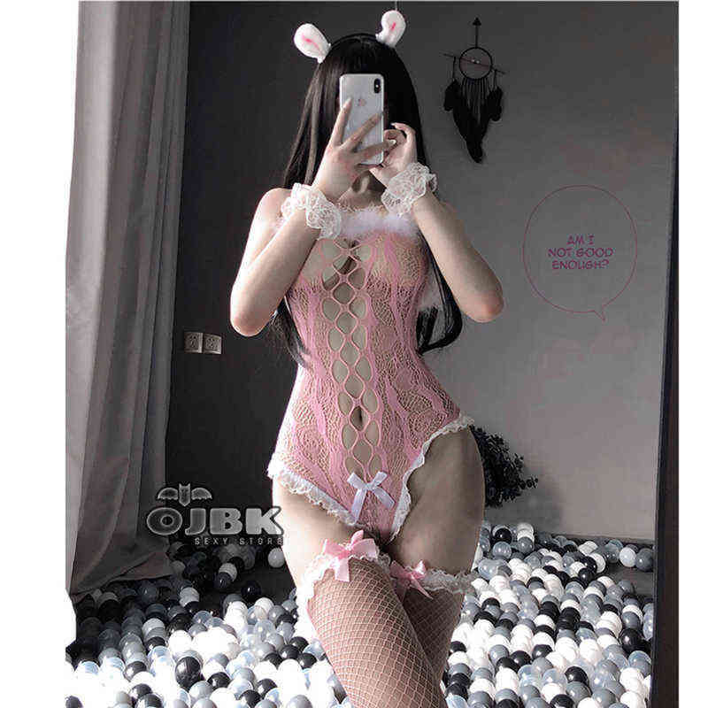 NXY Sexy Set OJBK Women Lingerie Black Pink Lace Bunny Cosplay Bustier Fishnet Bodysuit with stocking Erotic See through Costumes 1126
NXY Sexy Set OJBK Women Lingerie Black Pink Lace Bunny Cosplay Bustier Fishnet Bodysuit with stocking Erotic See through Costumes 1126