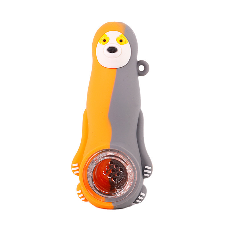 Sloth silicone pipe cartoon shaped smking holder glass water pipe good-looking use for dry herb
Sloth silicone pipe cartoon shaped smking holder glass water pipe good-looking use for dry herb