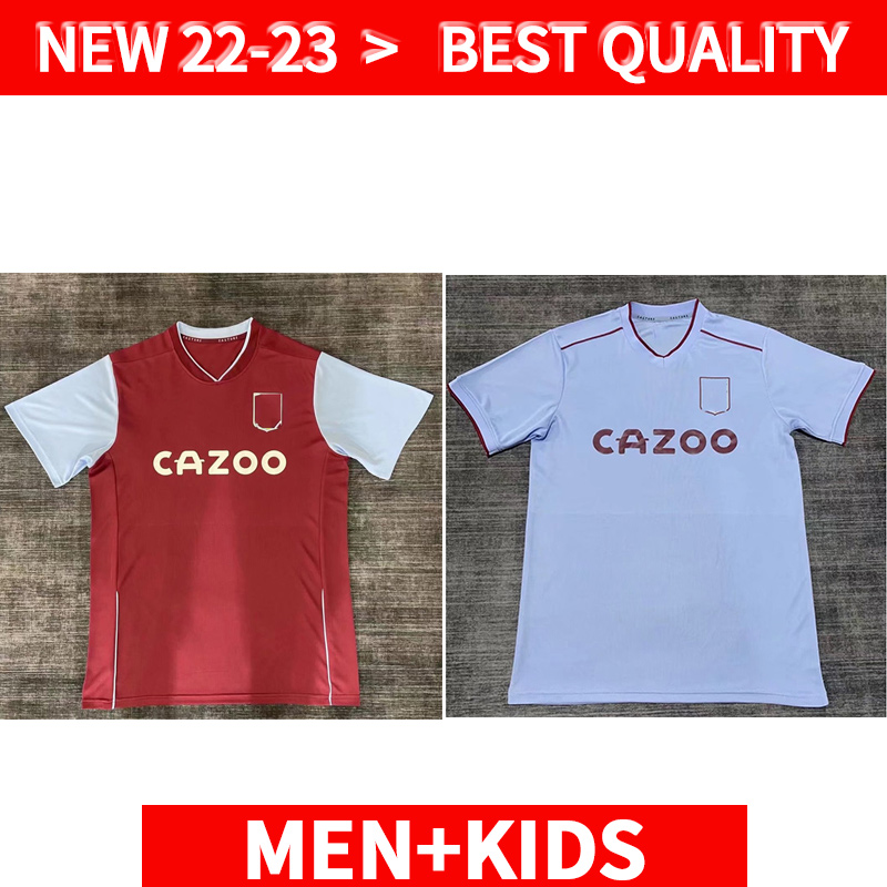 22 23 Aston Soccer Jerseys villa GREALISH BUENDiA TRAORE BARKLEY aldult Football Shirt 2022 2023 WATKINS WESLEY GHAZI M.TREZEGUET McGINN men kids kits