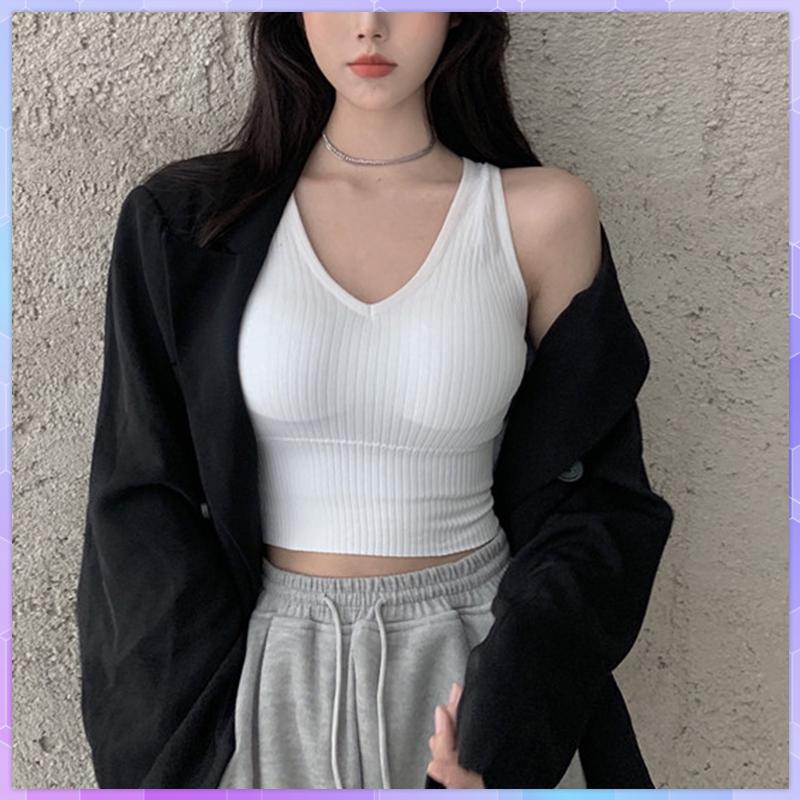 Women's Tanks & Camis Women Summer Tops Sexy Sleeveless Crop Top Basic Camisole Female Solid Knitted Sports Vest With Chest Padd, 1pc green
Women's Tanks & Camis Women Summer Tops Sexy Sleeveless Crop Top Basic Camisole Female Solid Knitted Sports Vest With Chest Padd, 1pc green