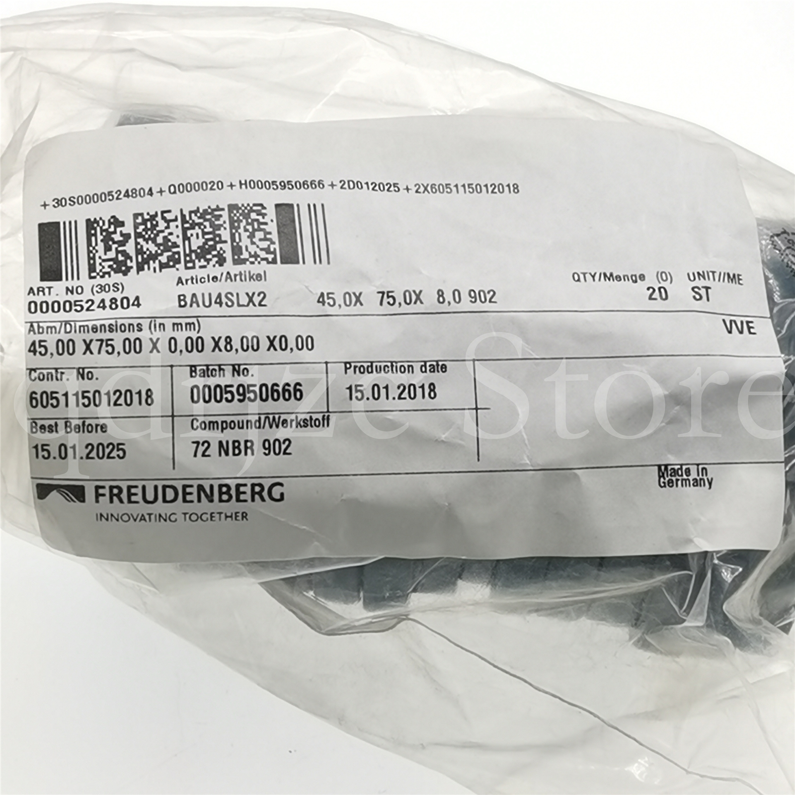 CFW oil seal bearing BAU4SLX2 45X75X8 Double NBR seals 45-75-8