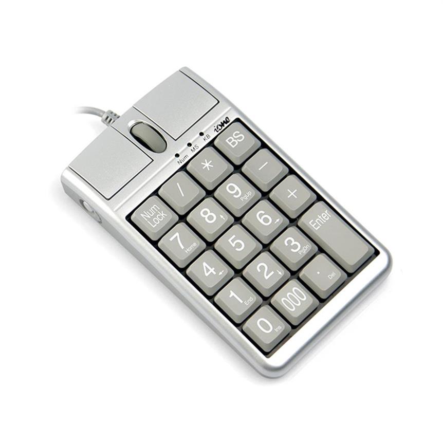 Original 2 in iOne Scorpius N4 Optical Mouse USB KeypadWired 19 Numerical Keypad with Mouse and Scroll Wheel for fast data entry1