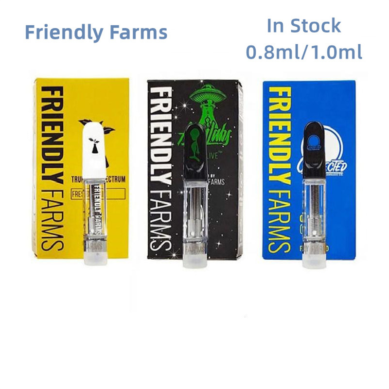 Friendly Farms Cartridges Package Disposable Vpaes carts 0.8ml Atomizers Cart Ceramic Cartidges Glass Tank Thick Oil Vaporizer E Cigarettes 510 Thread Pen
Friendly Farms Cartridges Package Disposable Vpaes carts 0.8ml Atomizers Cart Ceramic Cartidges Glass Tank Thick Oil Vaporizer E Cigarettes 510 Thread Pen