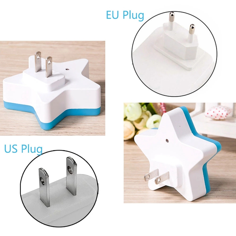 Intelligent Light Control Star LED Night Lights Socket Lamp US/EU Plug-in Light For Children's Bedroom Hallway Stairs Lighting
Intelligent Light Control Star LED Night Lights Socket Lamp US/EU Plug-in Light For Children's Bedroom Hallway Stairs Lighting