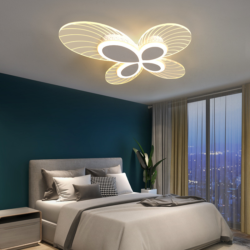 Modern Fashion LED Ceiling Light Lamp Gold Dimmable Transparent Acrylic Chandelier for Living Room Bedroom Study Decorative Lighting Le-281