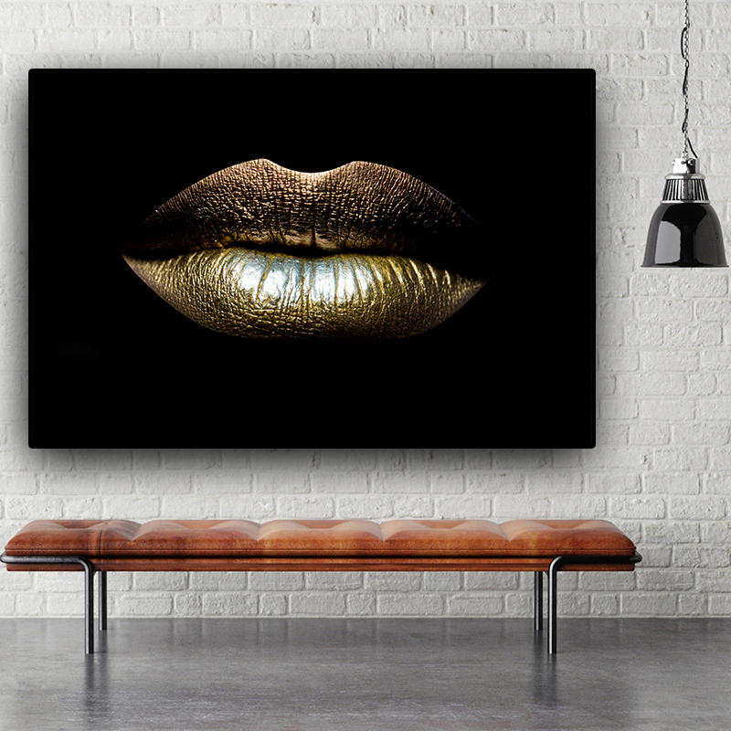 Black and Gold Sexy Lips Oil Painting on Canvas Beauty Makeup Art Cuadros Posters and Prints Wall Art Picture for Living Room
Black and Gold Sexy Lips Oil Painting on Canvas Beauty Makeup Art Cuadros Posters and Prints Wall Art Picture for Living Room