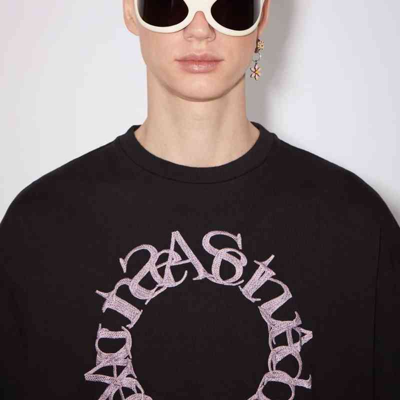 Men and Women t Shirts Cotton Acne Studios Stitched Embroidered Overlapping Letter Circle Ring Casual Crew Neck Loose Short Sleeve T-shirt, Black
Men and Women t Shirts Cotton Acne Studios Stitched Embroidered Overlapping Letter Circle Ring Casual Crew Neck Loose Short Sleeve T-shirt, Black