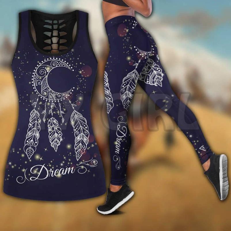 Women' Two Piece Pants Native Dreamcatcher 3D Printed Tank Top Legging Combo Outfit Yoga Fitness WomenWomen, Legging-9
Women' Two Piece Pants Native Dreamcatcher 3D Printed Tank Top Legging Combo Outfit Yoga Fitness WomenWomen, Legging-9