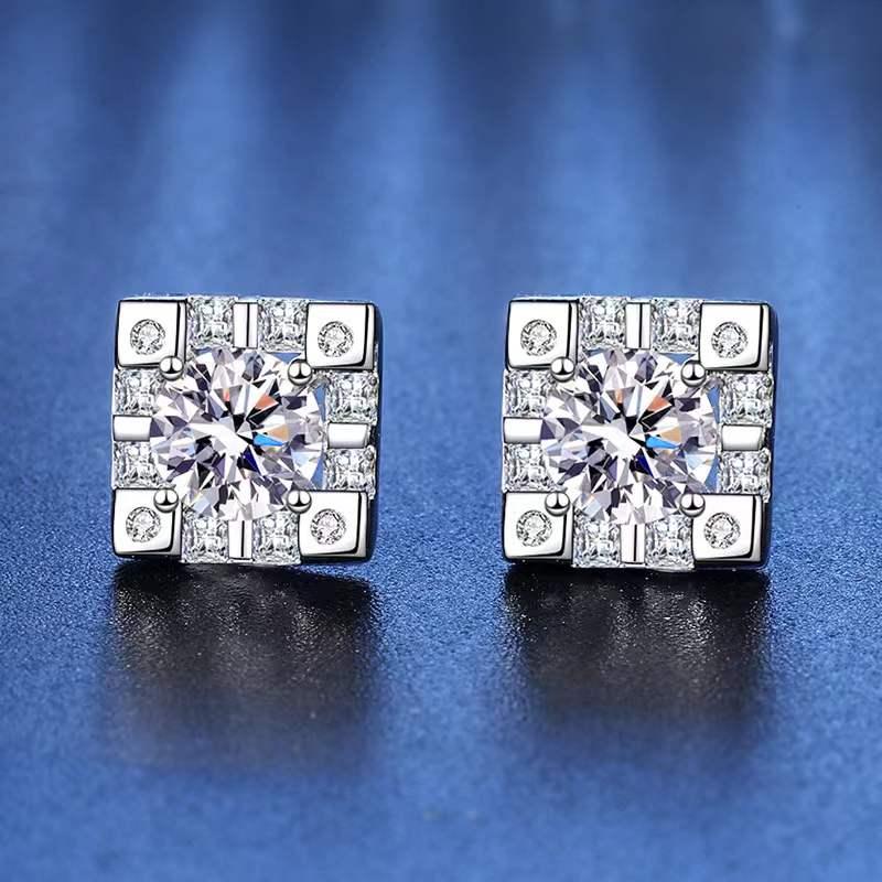 Stud Trendy 925 Sterling Silver 0.5ct D Color VVS1 Moissanite Earrings Plated White Gold 4 Prong Square Women GiftStud
Stud Trendy 925 Sterling Silver 0.5ct D Color VVS1 Moissanite Earrings Plated White Gold 4 Prong Square Women GiftStud