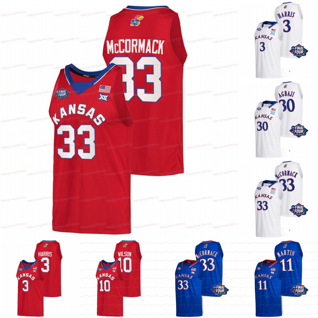 NCAA 2022 Final Four 4 Kansas Jayhawks Basketball Jersey College Ochai Agbaji McCormack Wilson Harris Braun Lightfoot Remy Martin Zach Clemence Jalen Coleman-Lands, Blue men s-xxxl
NCAA 2022 Final Four 4 Kansas Jayhawks Basketball Jersey College Ochai Agbaji McCormack Wilson Harris Braun Lightfoot Remy Martin Zach Clemence Jalen Coleman-Lands, Blue men s-xxxl