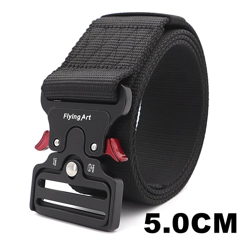 Belts 5.0CM Wide 145cm Army Belt Tactical Military Nylon Waist Quick Release Hunting Training Strong Metal Buckle Mens, Black
Belts 5.0CM Wide 145cm Army Belt Tactical Military Nylon Waist Quick Release Hunting Training Strong Metal Buckle Mens, Black