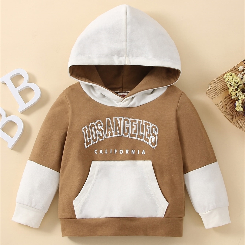 Baby Letter Graphic Colorblock Hoodie SHE