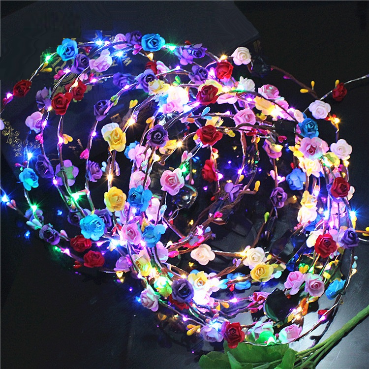 Flashing Led Hairbands Strings Glow Flower Crown Headbands Light Party Rave Floral Hair Garland Luminous
Flashing Led Hairbands Strings Glow Flower Crown Headbands Light Party Rave Floral Hair Garland Luminous