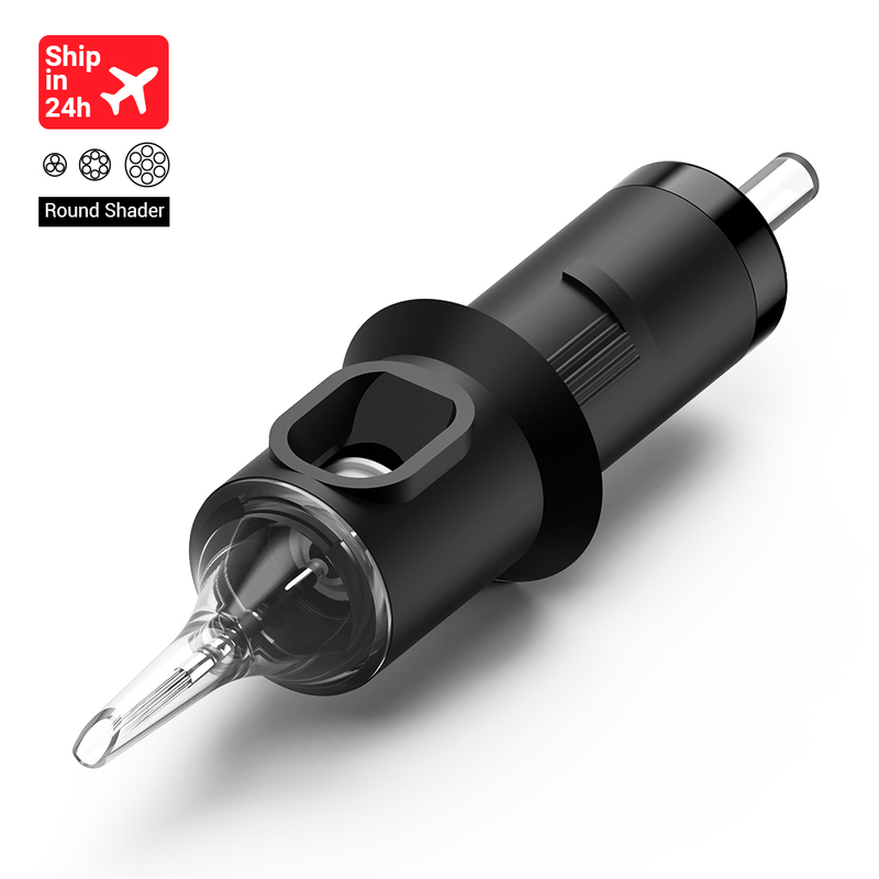 Stigma 50pcs Tattoo Needles Revolution Cartridge Round Shader for Tatto Gun Pen Machine #10 (0.30mm needle) #12 (0.35mm 220316