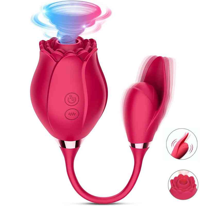 NXY Vibrators Sexy Toy Clitoral g Spot Silicon 3 in 1 Tongue Sucking Rose Women 0411