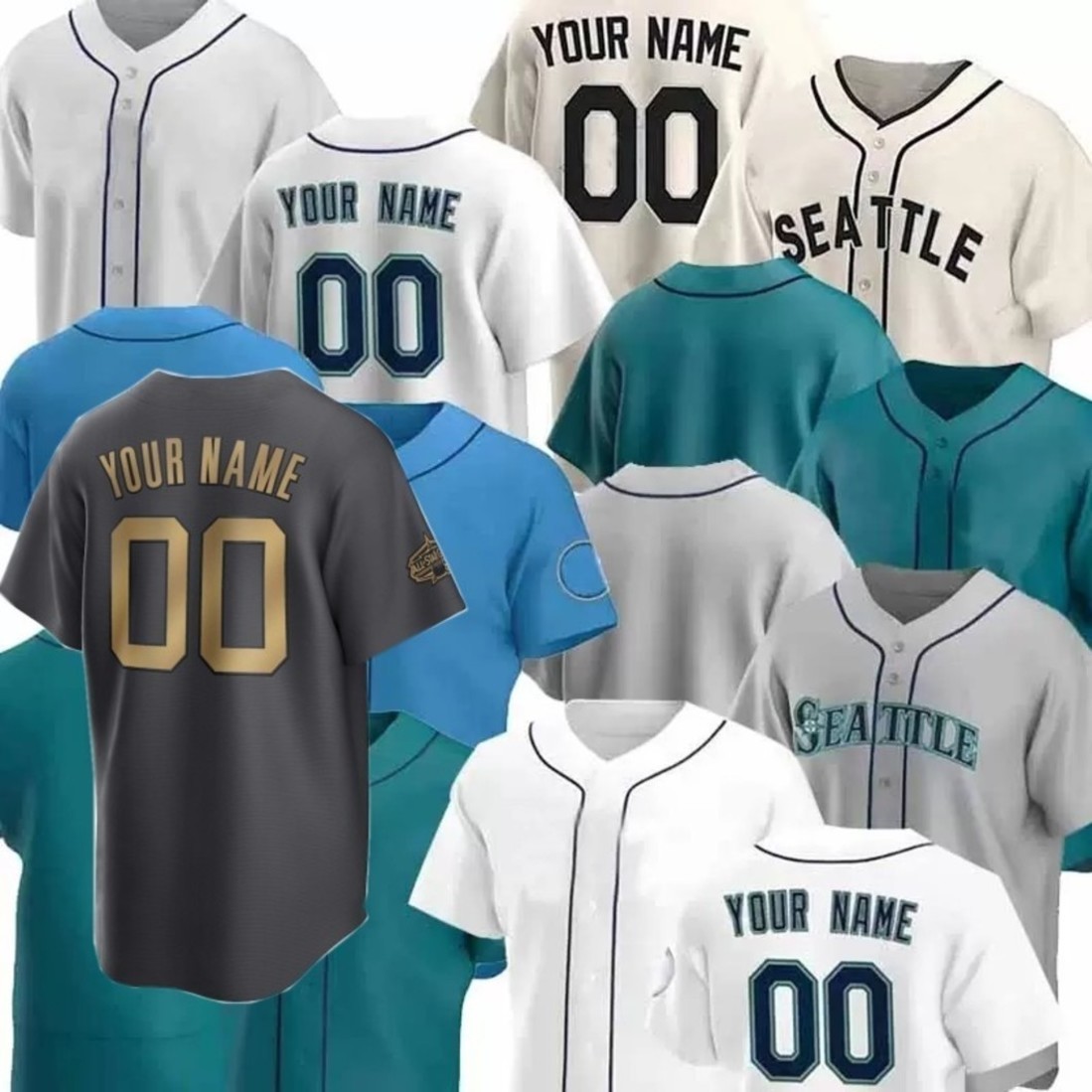 Julio Rodriguez Seattle Baseball 2022 All Star Jersey Luis Castillo Mariners Mitch Haniger Robbie Ray Ken Griffey Jr. Jesse Winker Ichiro Luis Torrens Kyle Lewis, Women
Julio Rodriguez Seattle Baseball 2022 All Star Jersey Luis Castillo Mariners Mitch Haniger Robbie Ray Ken Griffey Jr. Jesse Winker Ichiro Luis Torrens Kyle Lewis, Women