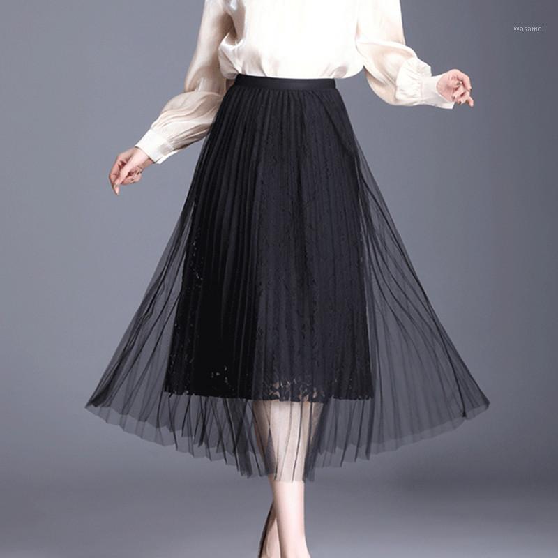 Skirts Korean Womens Elegant Ladies Lace Pleated Skirt Woman High Waist Mesh Women Tulle Faldas Mujer Moda Harajuku, Black
Skirts Korean Womens Elegant Ladies Lace Pleated Skirt Woman High Waist Mesh Women Tulle Faldas Mujer Moda Harajuku, Black