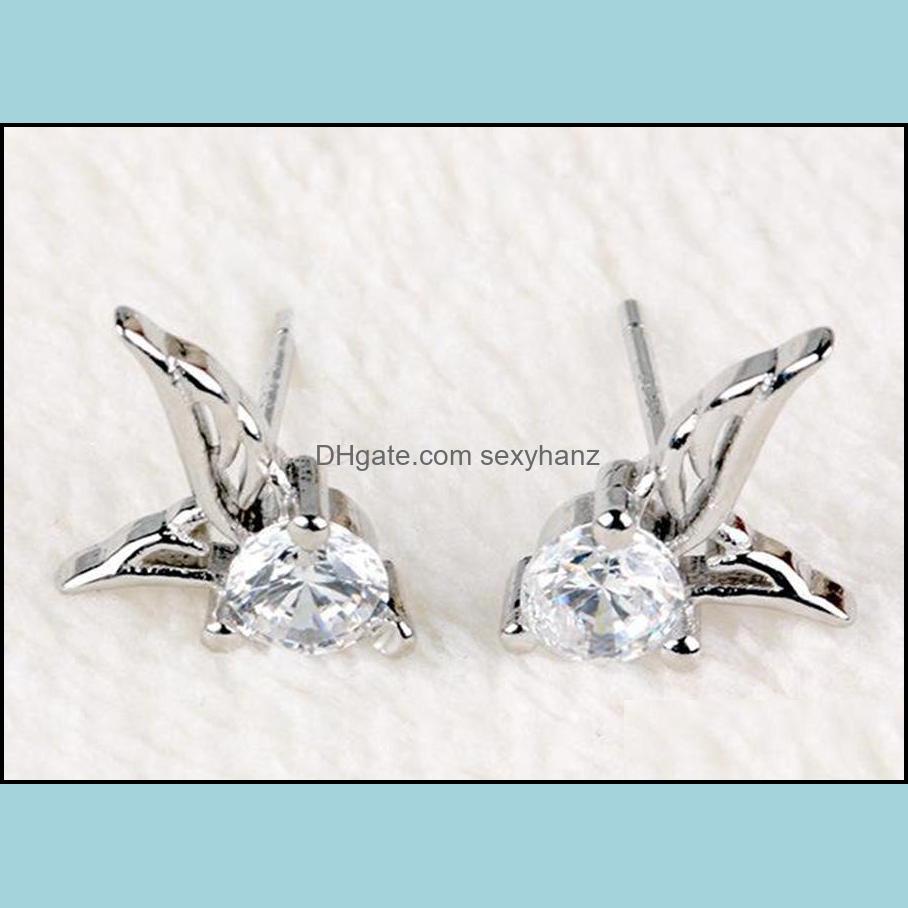 Stud Earrings Wholesale Fashion Sterling Sier Zircon Angel Wing Shaped Ear Studs Drop Delivery 2021 Jewelry Sexyhanz Dh31V
Stud Earrings Wholesale Fashion Sterling Sier Zircon Angel Wing Shaped Ear Studs Drop Delivery 2021 Jewelry Sexyhanz Dh31V