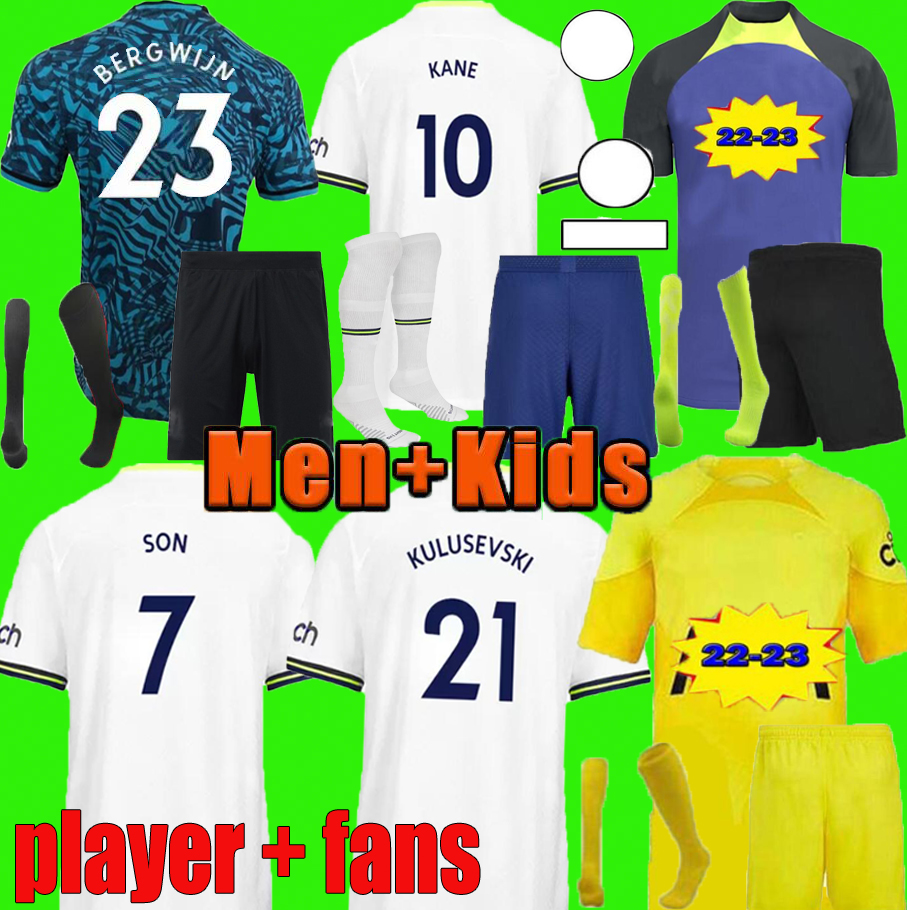 SPURS Men KIDS 22 23 SON BERGWIJN Soccer Jerseys 2022 2023 jersey Football shirt third LUCAS HOjbjerg Loris ROMERO REGUILON BRYAN KULUSEVSKI BENTANCUR TOTTEN KANE, Fans 
SPURS Men KIDS 22 23 SON BERGWIJN Soccer Jerseys 2022 2023 jersey Football shirt third LUCAS HOjbjerg Loris ROMERO REGUILON BRYAN KULUSEVSKI BENTANCUR TOTTEN KANE, Fans
