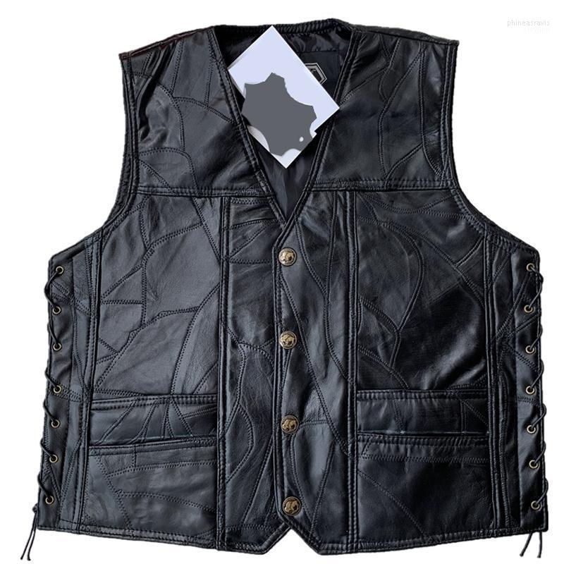 Solid Leather Mens Waistcoat Steampunk Moto&Biker Cosplay Men Suit Vests Bandage Hip Hop Vest Streetwear Handsome Gilet Men's Phin22, Black
Solid Leather Mens Waistcoat Steampunk Moto&Biker Cosplay Men Suit Vests Bandage Hip Hop Vest Streetwear Handsome Gilet Men's Phin22, Black
