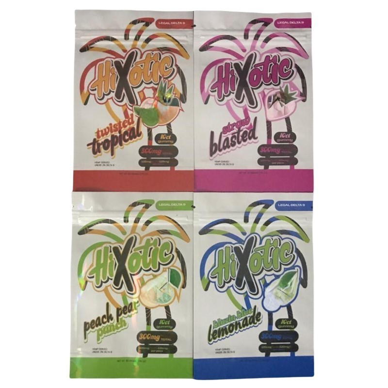 Infused HiXotic mylar bags 300mg twisted tropical straw blasted peach pear punch packaging bag empty plastic smell proof blazin blue lemonade Legal Delta 9 baggies
Infused HiXotic mylar bags 300mg twisted tropical straw blasted peach pear punch packaging bag empty plastic smell proof blazin blue lemonade Legal Delta 9 baggies