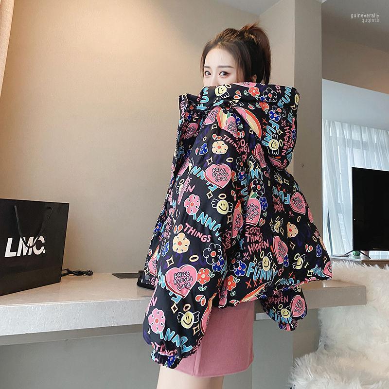 Women' Down & Parkas Awe-inspiring 2022 Winter Cotton-padded Jacket Short Printed Loose And Thick Fashion Trendy Guin22, Black
Women' Down & Parkas Awe-inspiring 2022 Winter Cotton-padded Jacket Short Printed Loose And Thick Fashion Trendy Guin22, Black